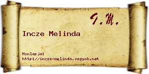 Incze Melinda névjegykártya