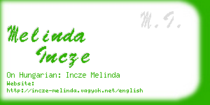 melinda incze business card